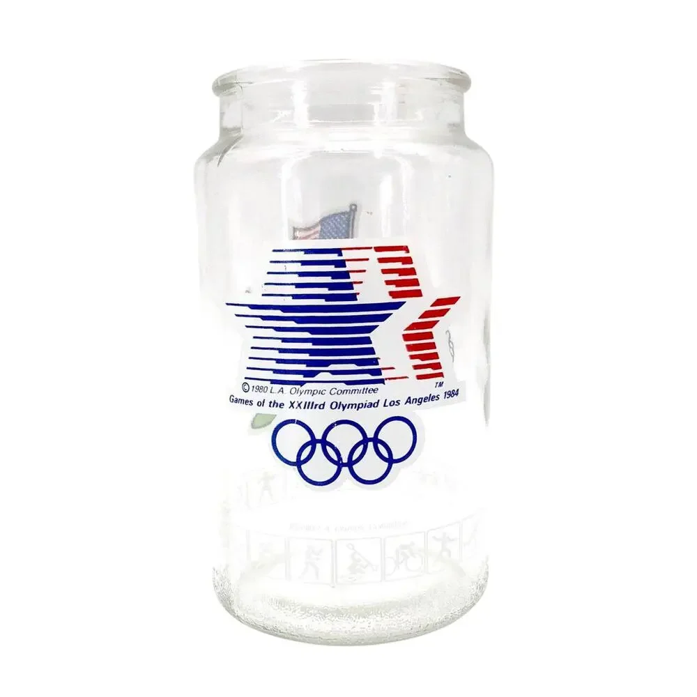1984 Olympics M&Msglass jar 80s 1980s vintage